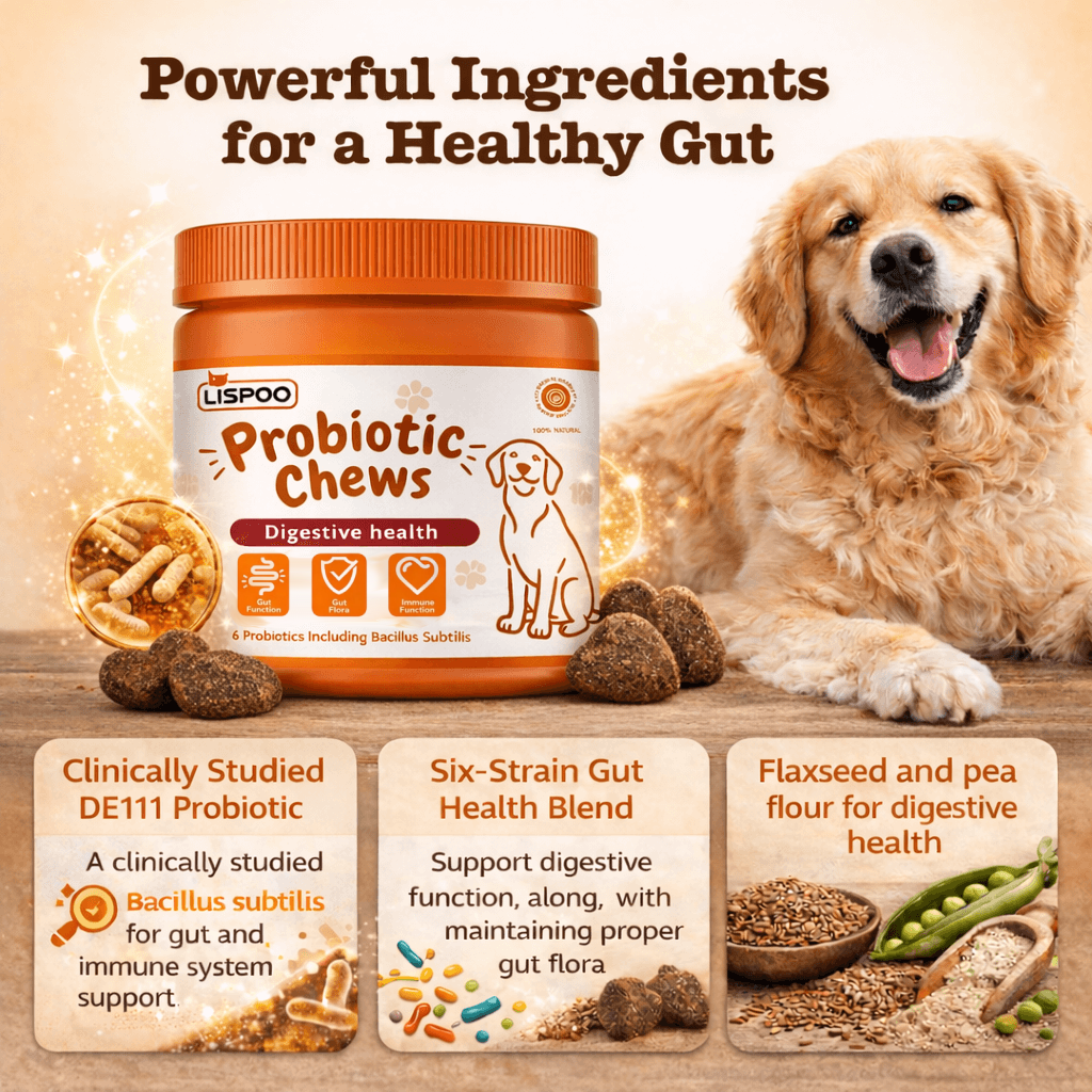 LISPOO Probiotic Chews for Dogs