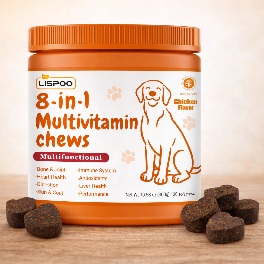 LISPOO 8-in-1 Dog Multivitamin Chews
