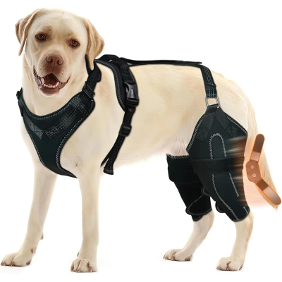 Lispoo Anti-Slip Dog Knee Brace with Hip Harness 01