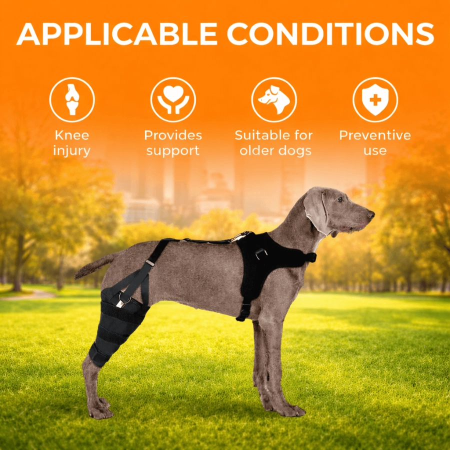 Lispoo Dog Rear Leg Support Brace with Chest Harness