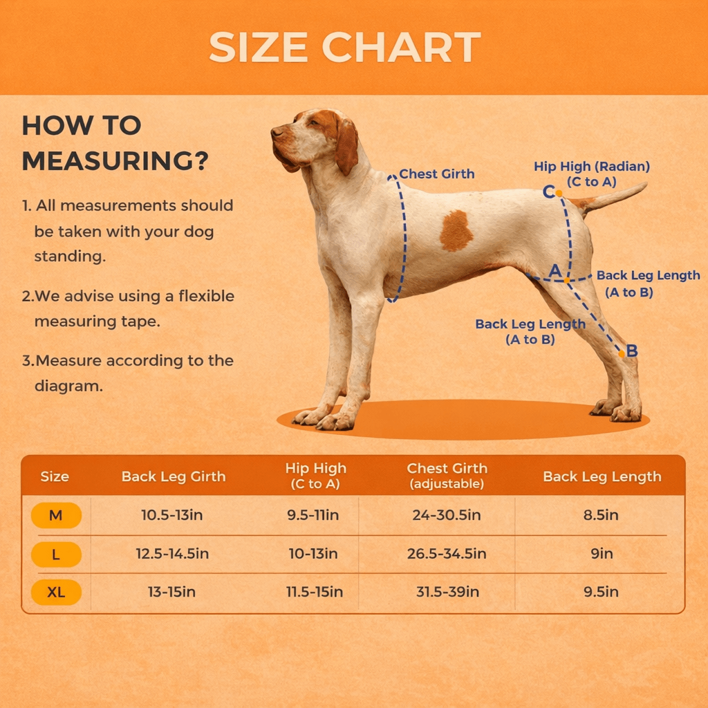 Lispoo Dog Rear Leg Support Brace with Chest Harness