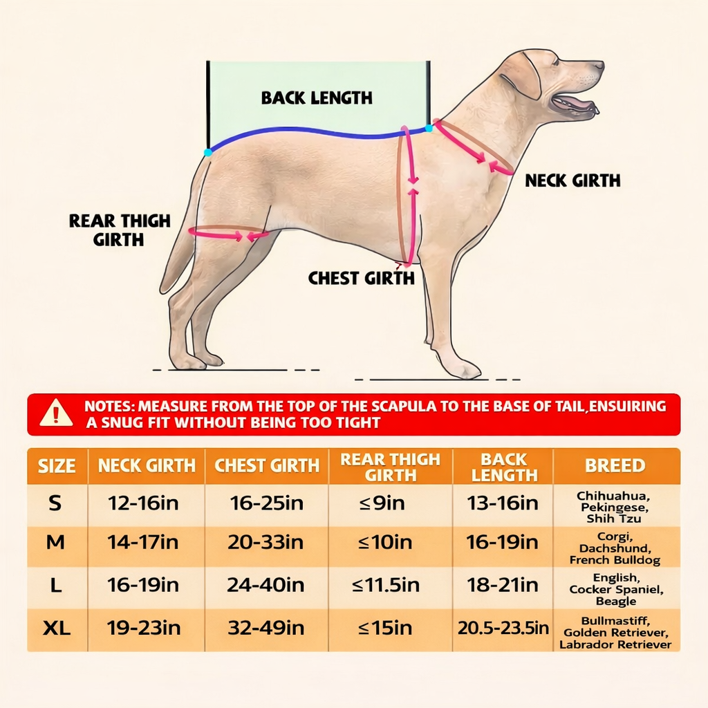 Lispoo Dog Back Brace for IVDD & Spine Support