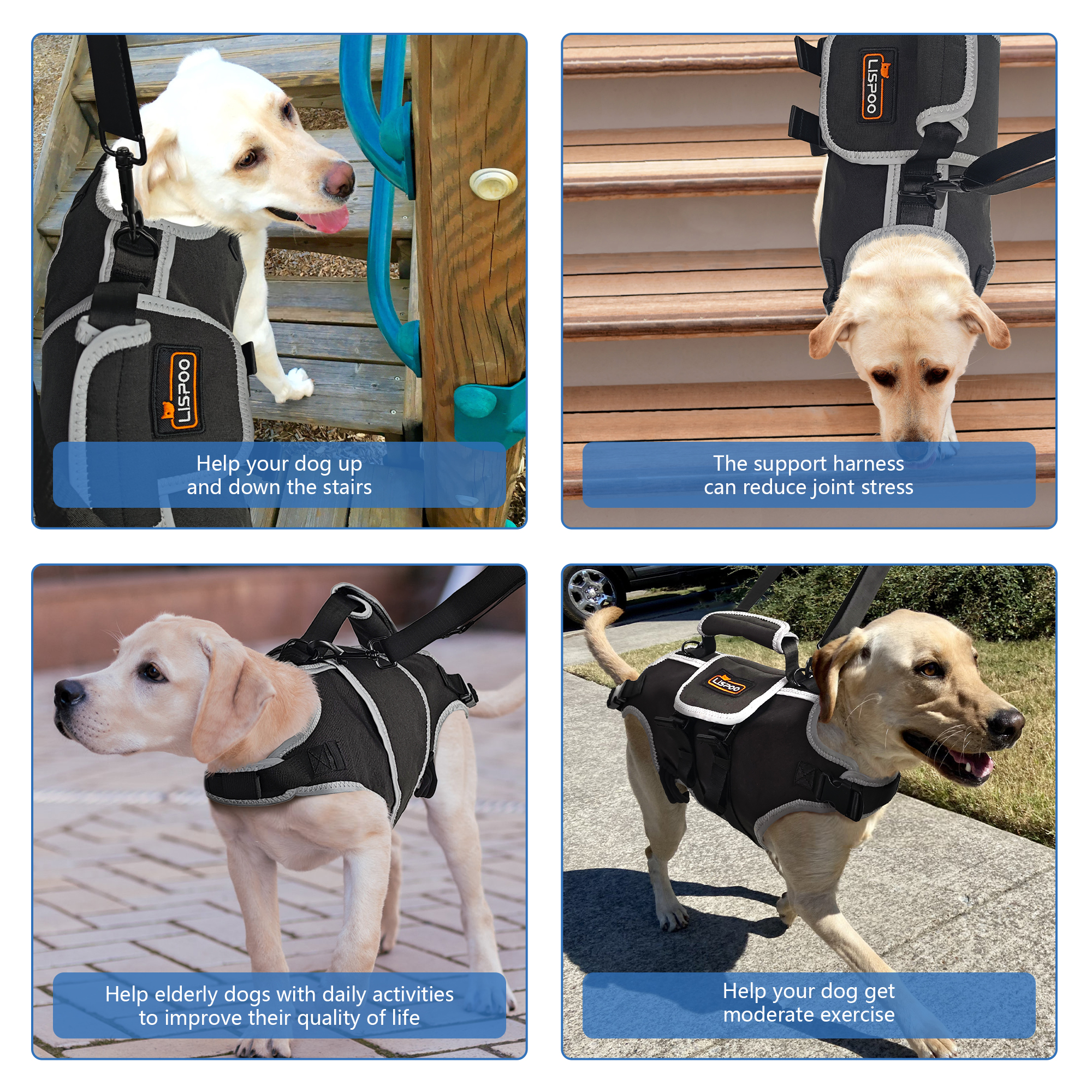 Lispoo Dog Harness Lift Assist