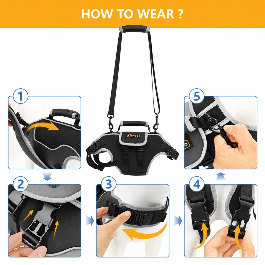 Lispoo Dog Harness Lift Assist