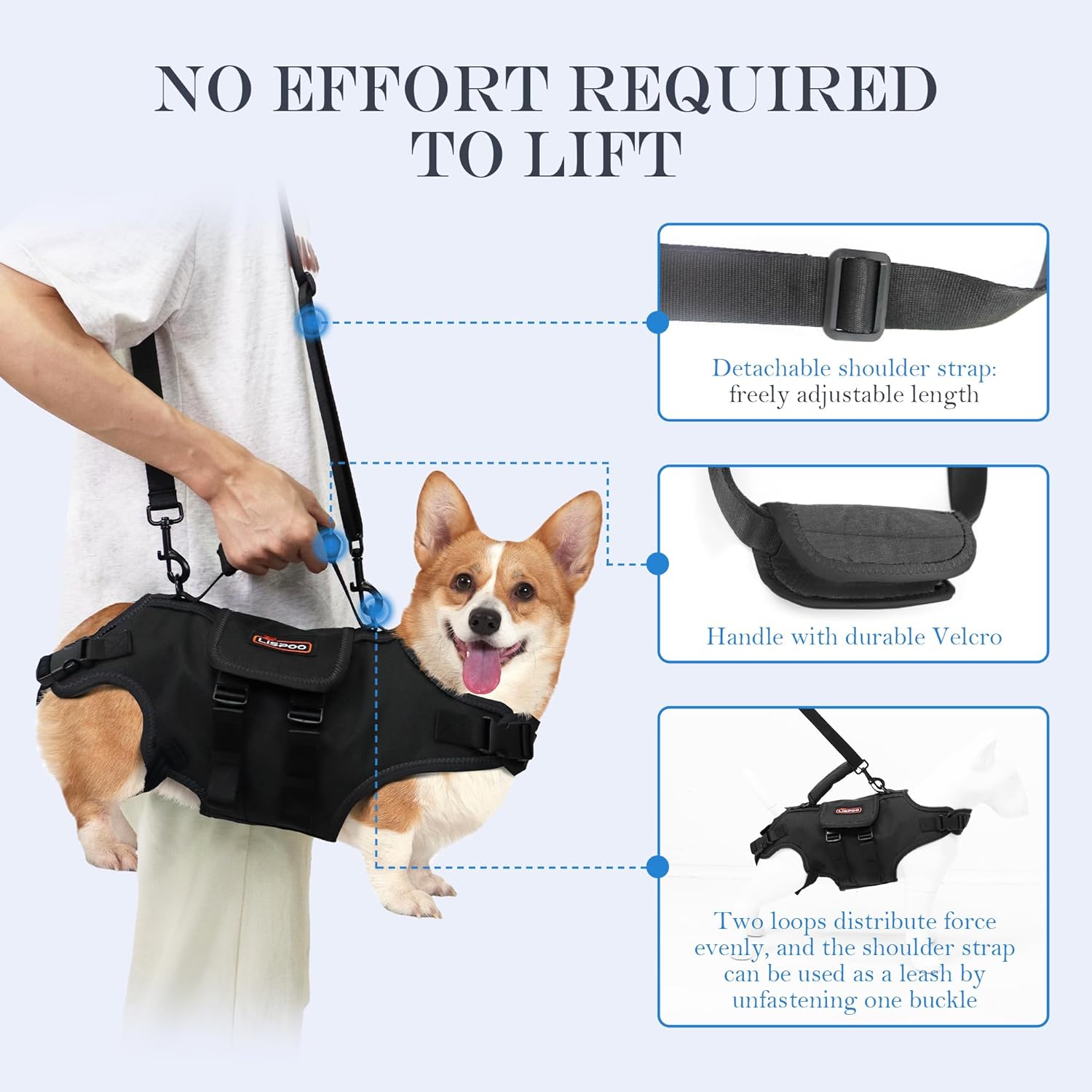 Lispoo Full Body Lift Harness for Dogs