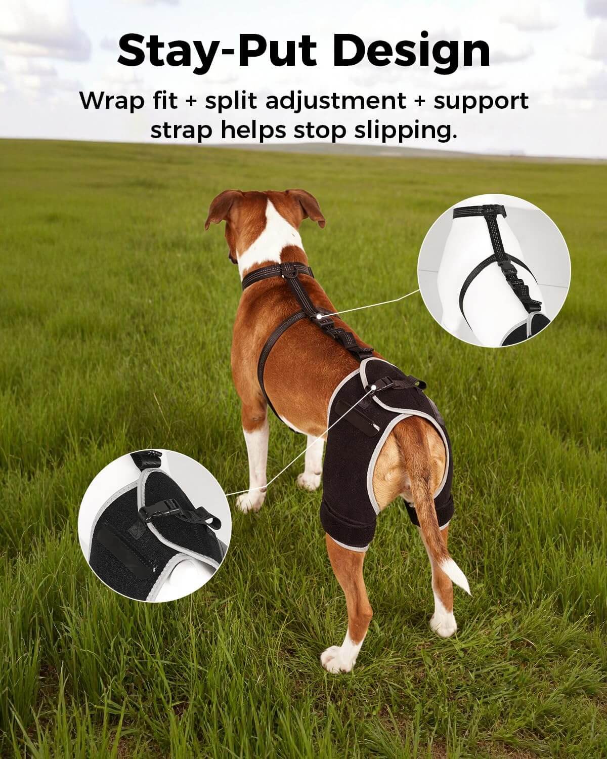 Lispoo Dog Hip Brace with Hot/Cold Gel Pack