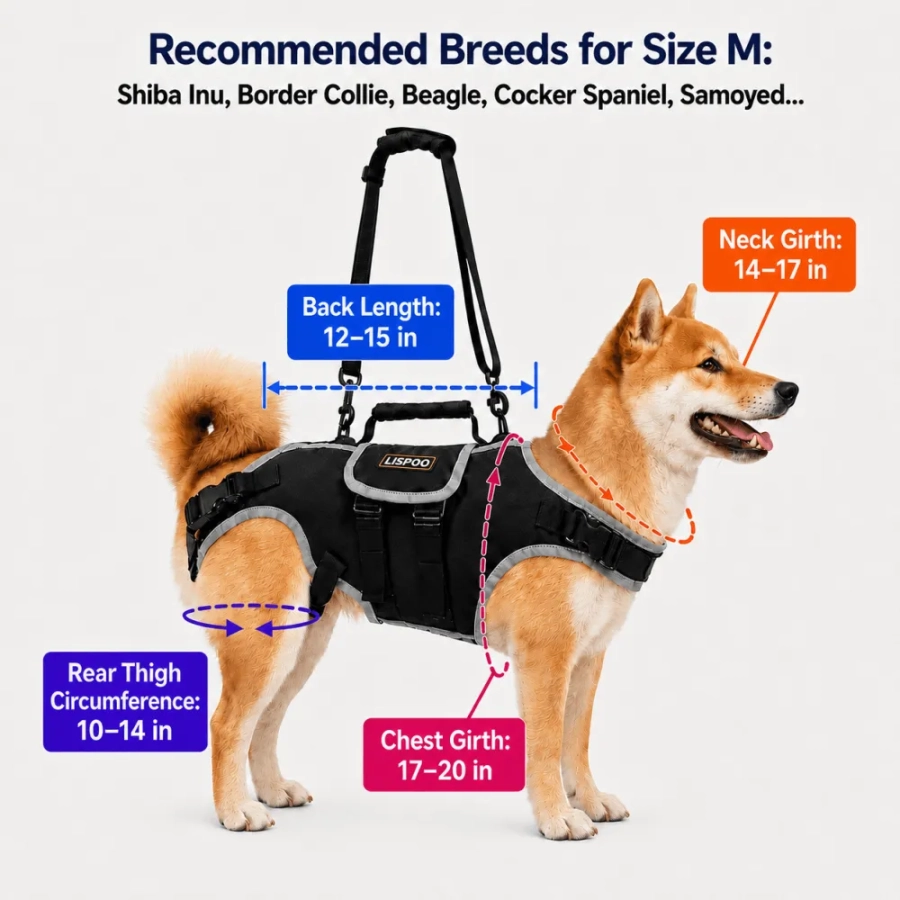 Lispoo Dog Harness Lift Assist