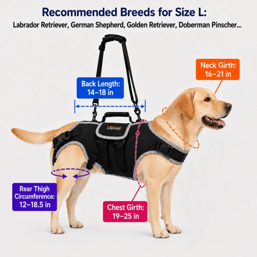 Lispoo Dog Harness Lift Assist