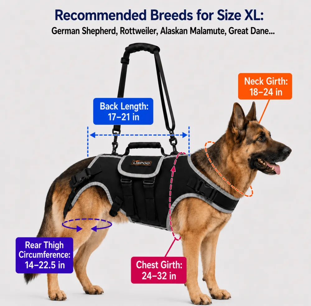Lispoo Dog Harness Lift Assist