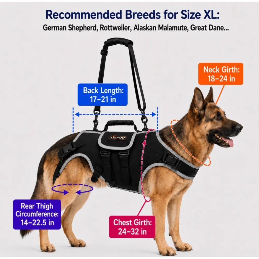 Lispoo Dog Harness Lift Assist