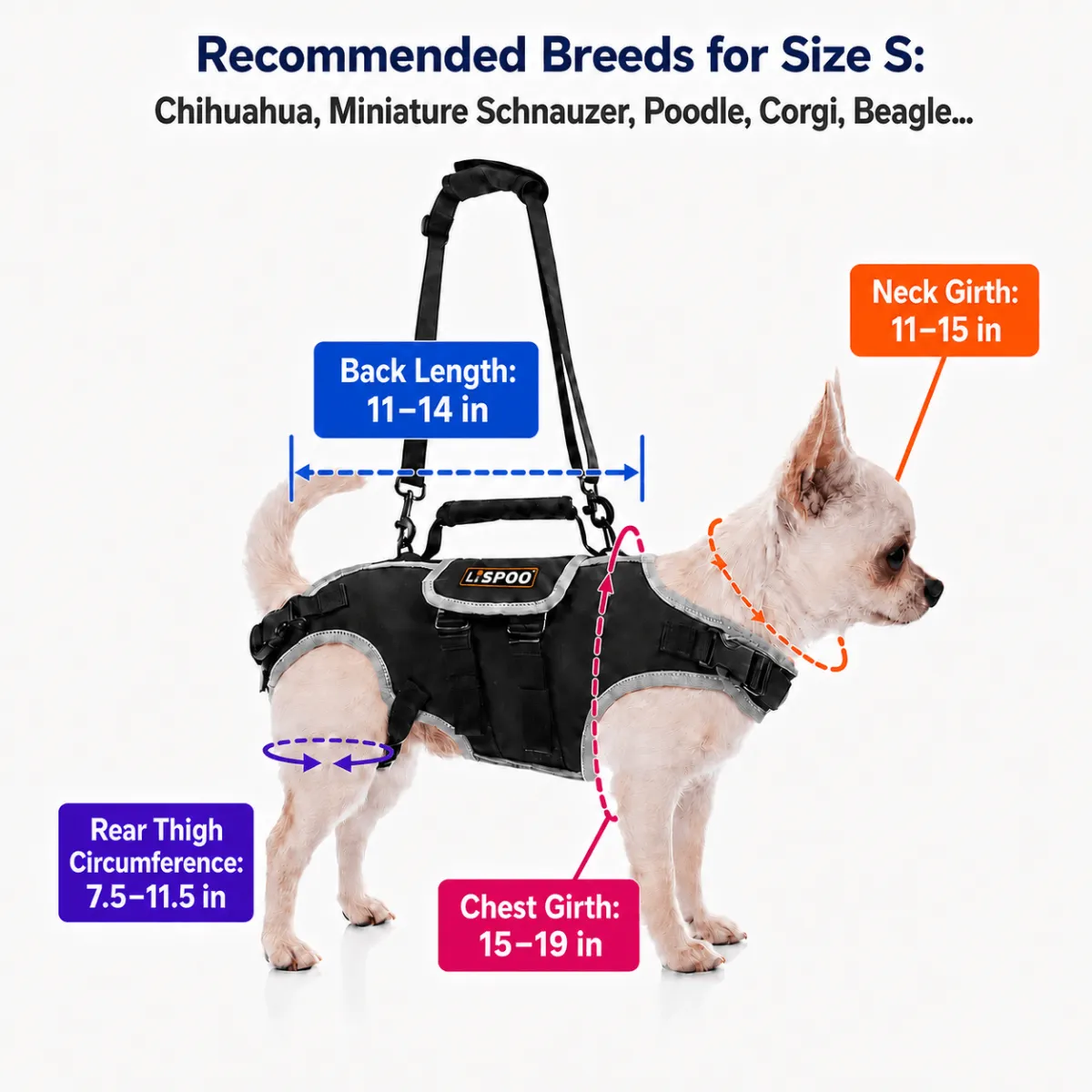 Lispoo Dog Harness Lift Assist