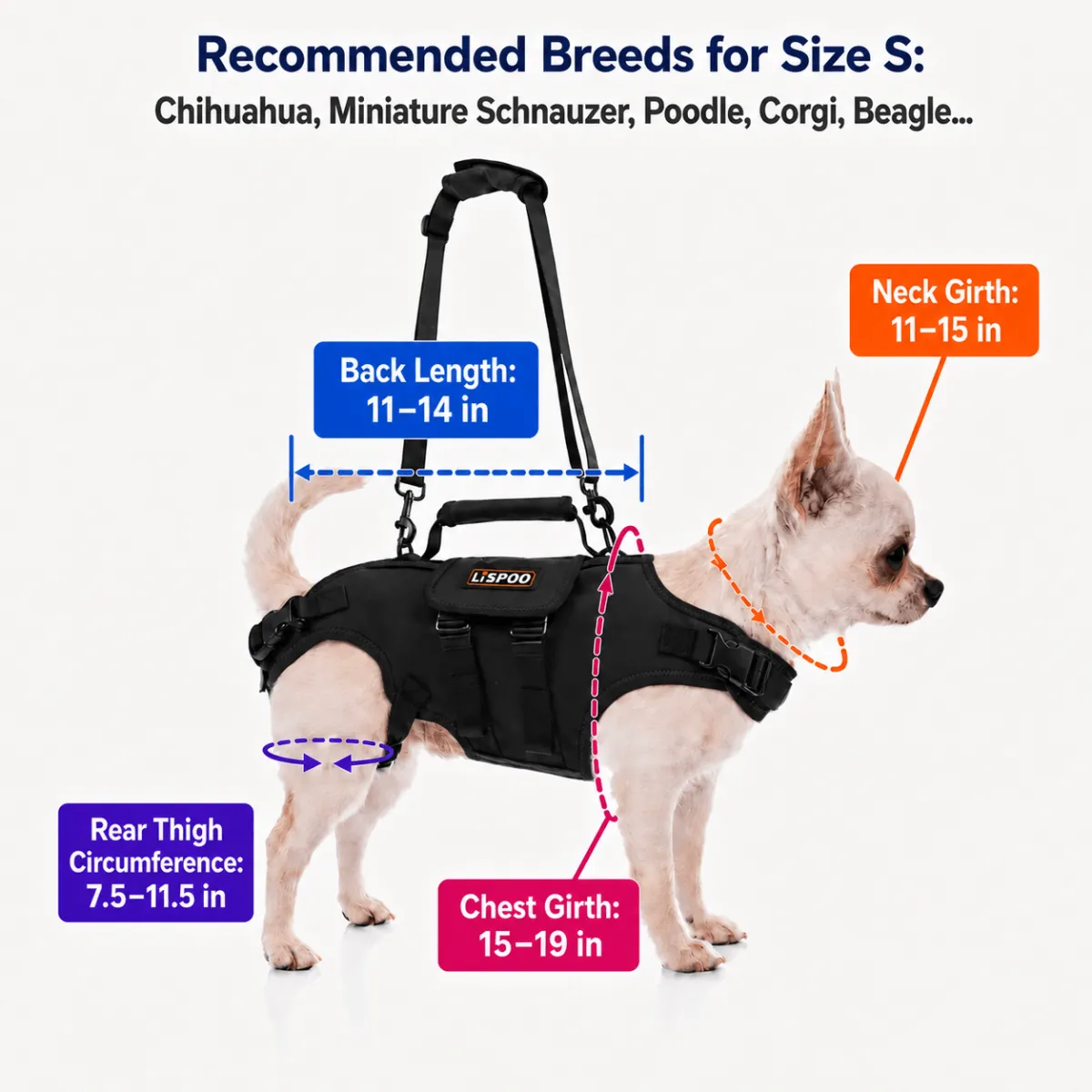Lispoo Full Body Lift Harness for Dogs