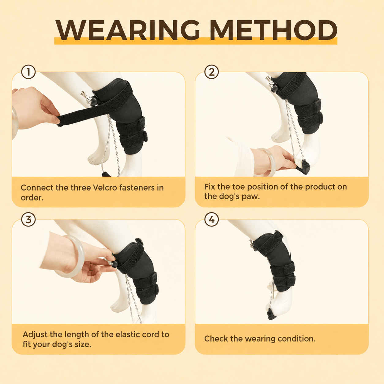 Lispoo Rear No Knuckling Training Sock For Dogs