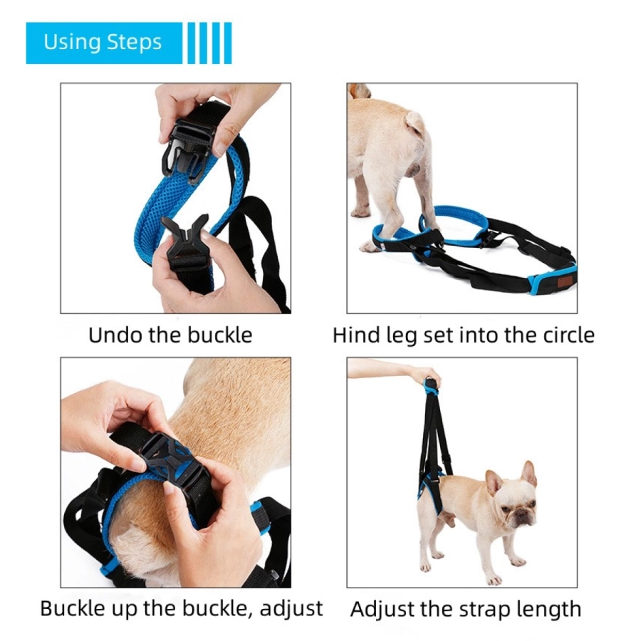 Lispoo Dog Rear Leg Harness with Handle for Lifting