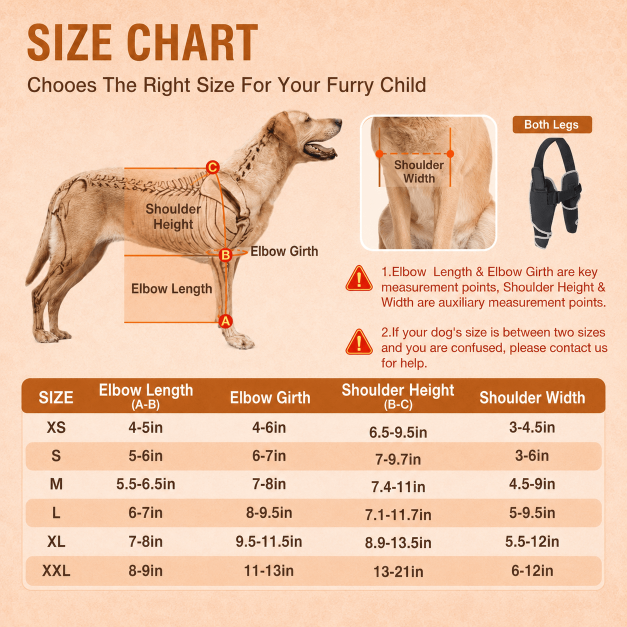 Lispoo Dog Front Elbow Brace