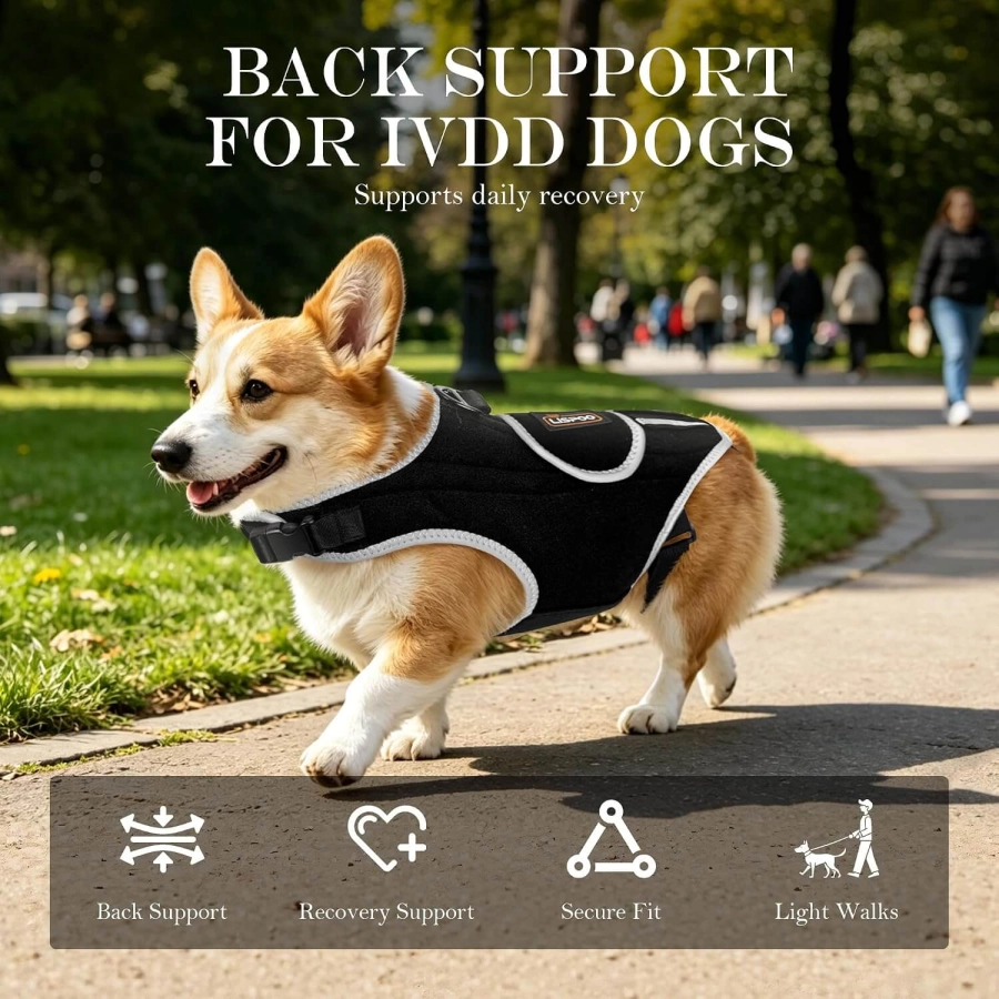 Lispoo Dog Back Brace for IVDD & Spine Support