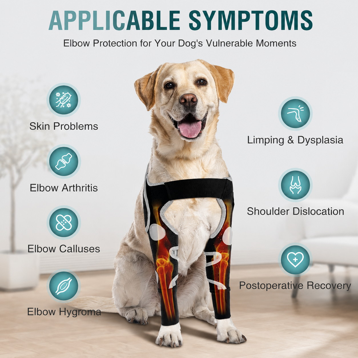 Dog Elbow & Shoulder Brace for Anti-Lick Protection