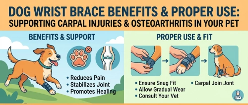 Dog wrist brace benefits and proper use for supporting carpal injuries and osteoarthritis in your pet