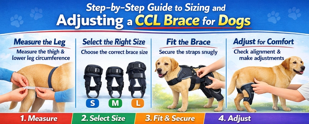 Step-by-Step Guide to Sizing and Adjusting A CCL Brace for Dogs