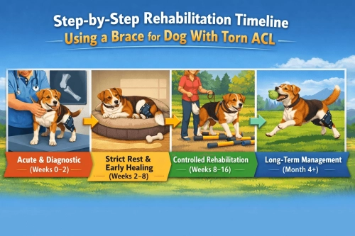 Step-by-Step Rehabilitation Timeline Using a Brace for Dog With Torn ACL
