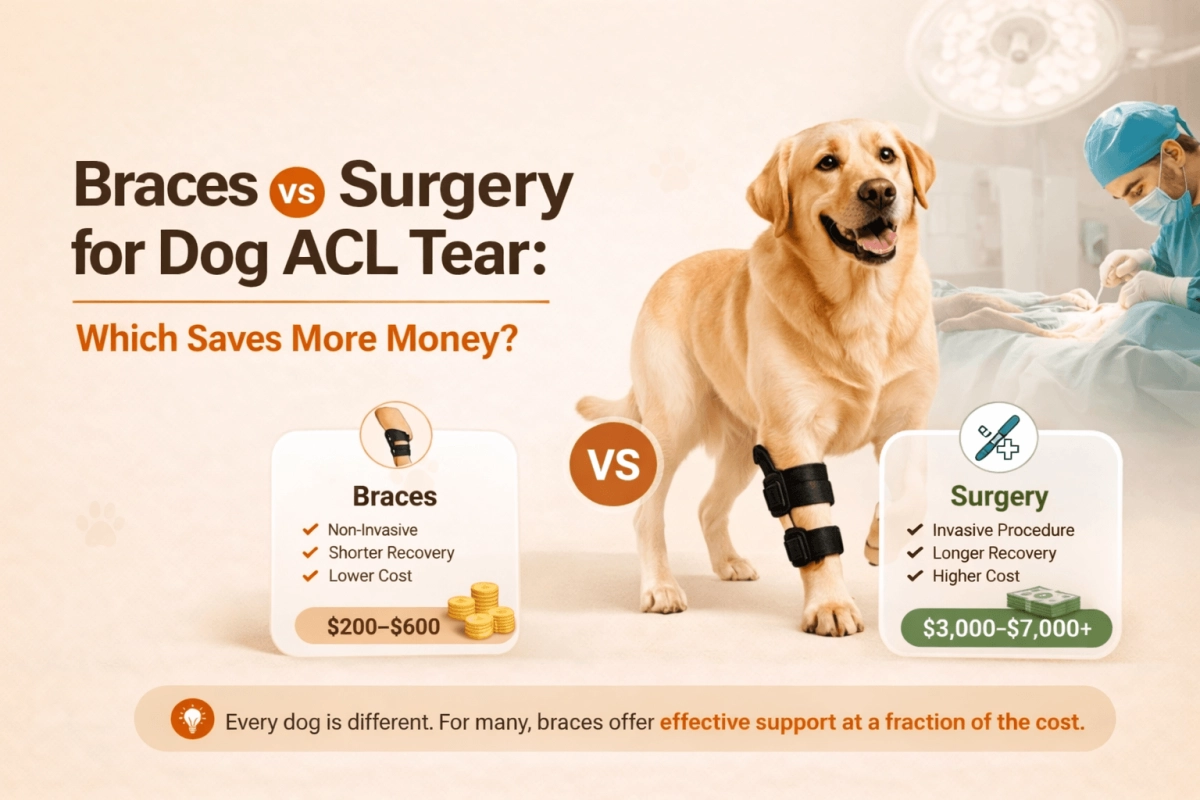 Braces vs Surgery for Dog ACL Tear: Which Saves More Money？