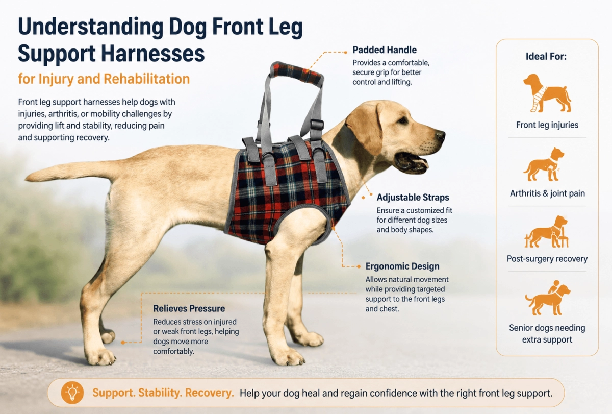 Understanding Dog Front Leg Support Harnesses for Injury and Rehabilitation