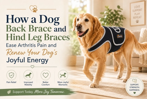 How a Dog Back Brace and Hind Leg Braces Ease Arthritis Pain and Renew Your Dog’s Joyful Energy