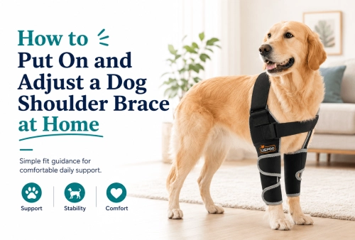How to Put On and Adjust a Dog Shoulder Brace at Home