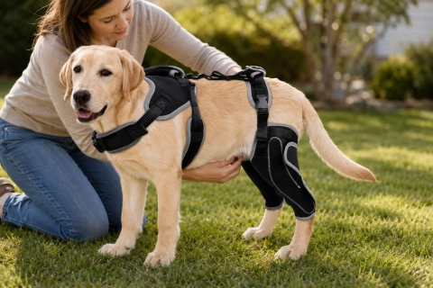 How Dogs Can Pee and Poop in a Knee Brace by Checking Strap Clearance