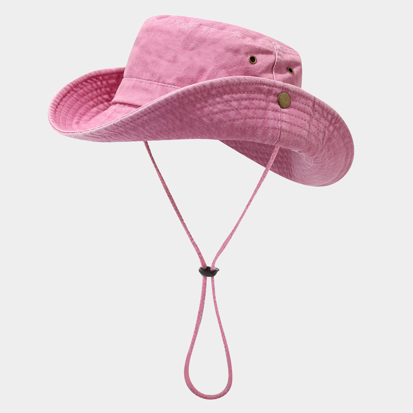 Washed Wide Brim Bucket Hat