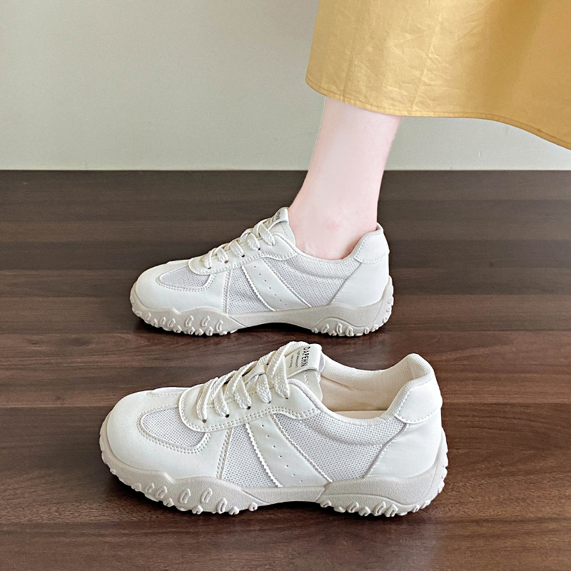 Women Soft Leather Retro Running Shoes Comfortable Casual Trainers