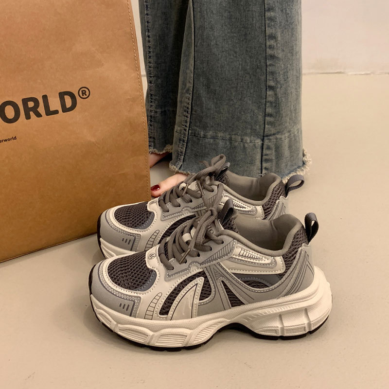 Women Chunky Sneakers Breathable Height Increase Shoes