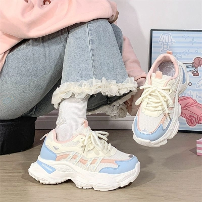 Women Platform Breathable Mesh Casual Sneakers 01