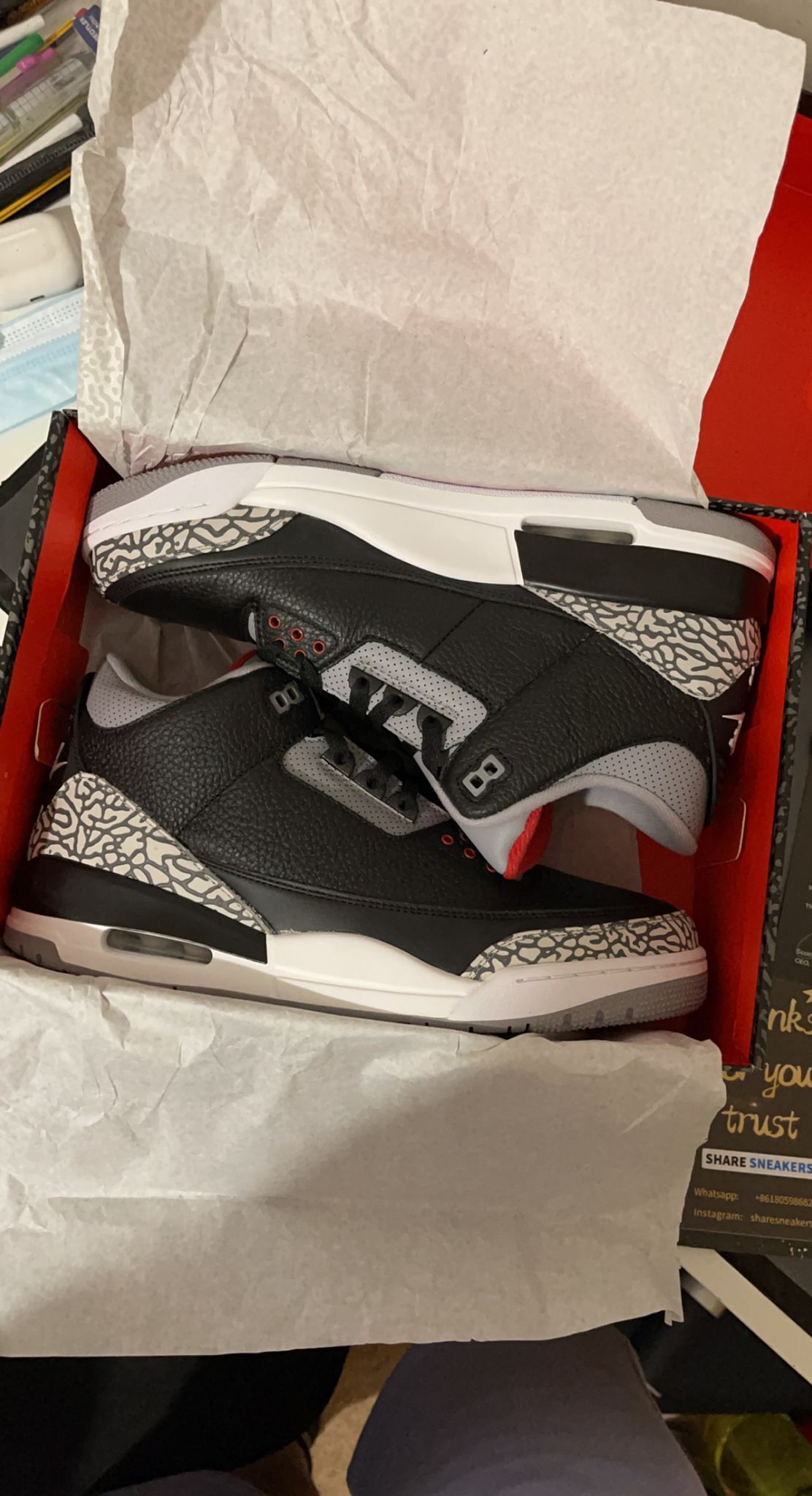 PKGoden  Jordan 3 Retro Black Cement (2018),854262-001 review 0