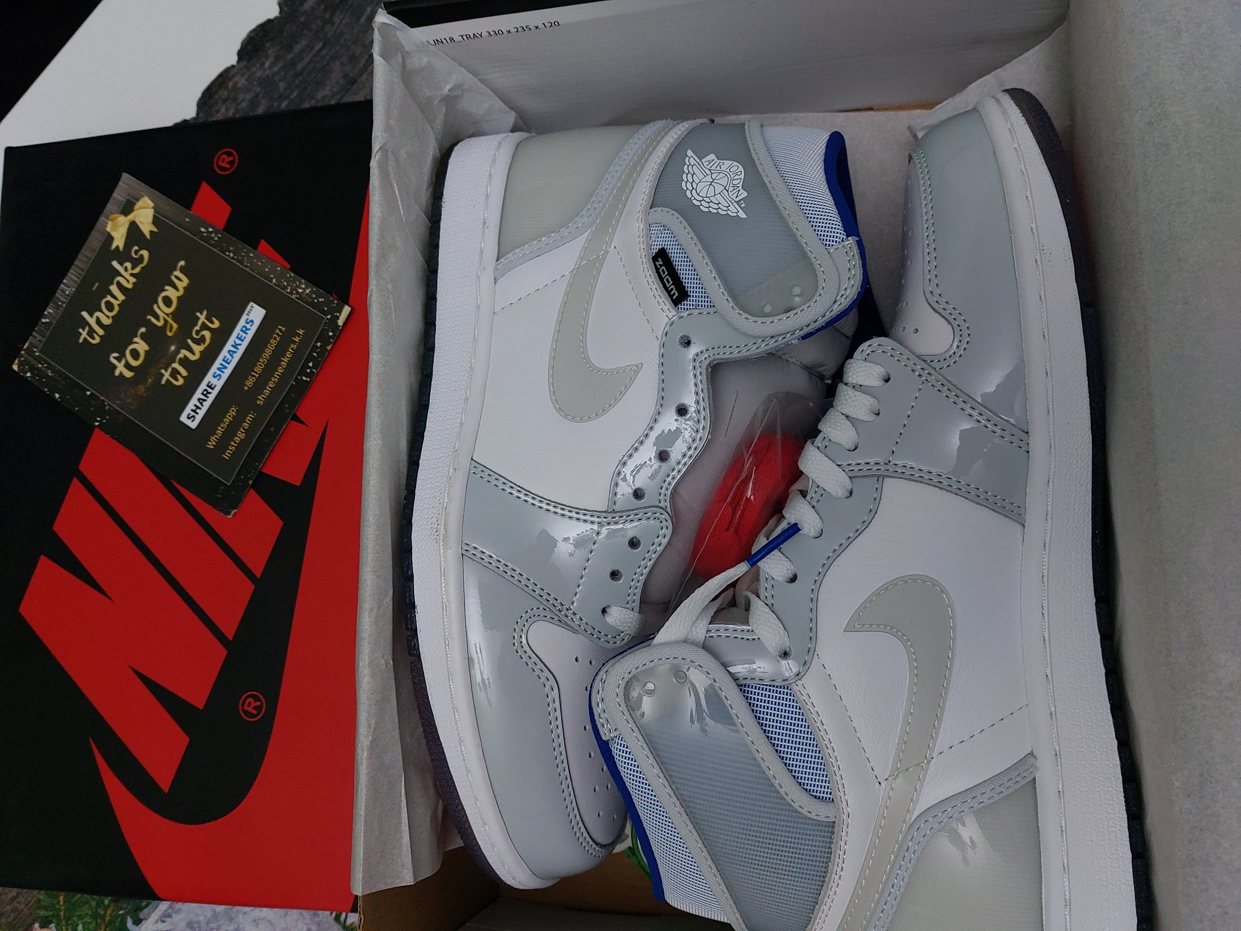 GET  Jordan 1 Retro High Zoom White Racer Blue, CK6637-104 review 0