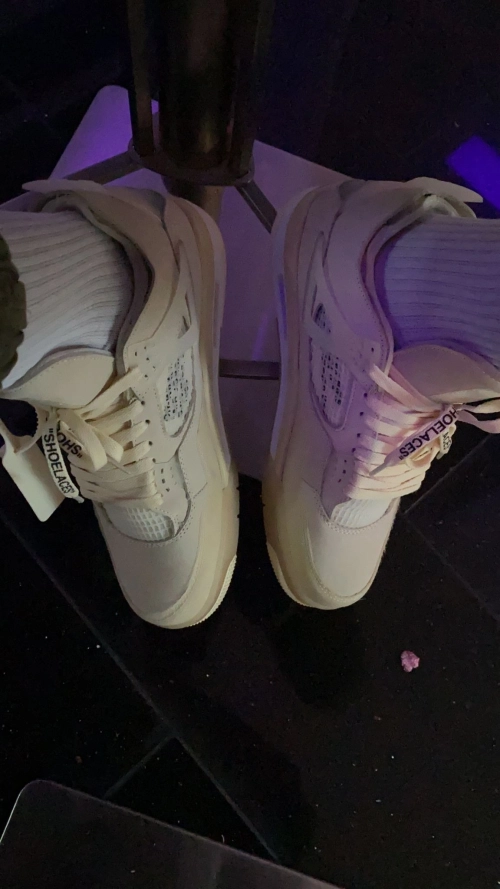 PKGoden  Jordan 4 Retro Off-White Sail (W), CV9388-100 review 