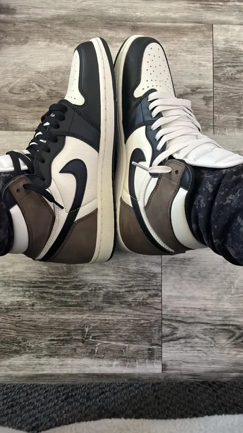 LJR Jordan 1 Retro High Dark Mocha，555088-105  review 