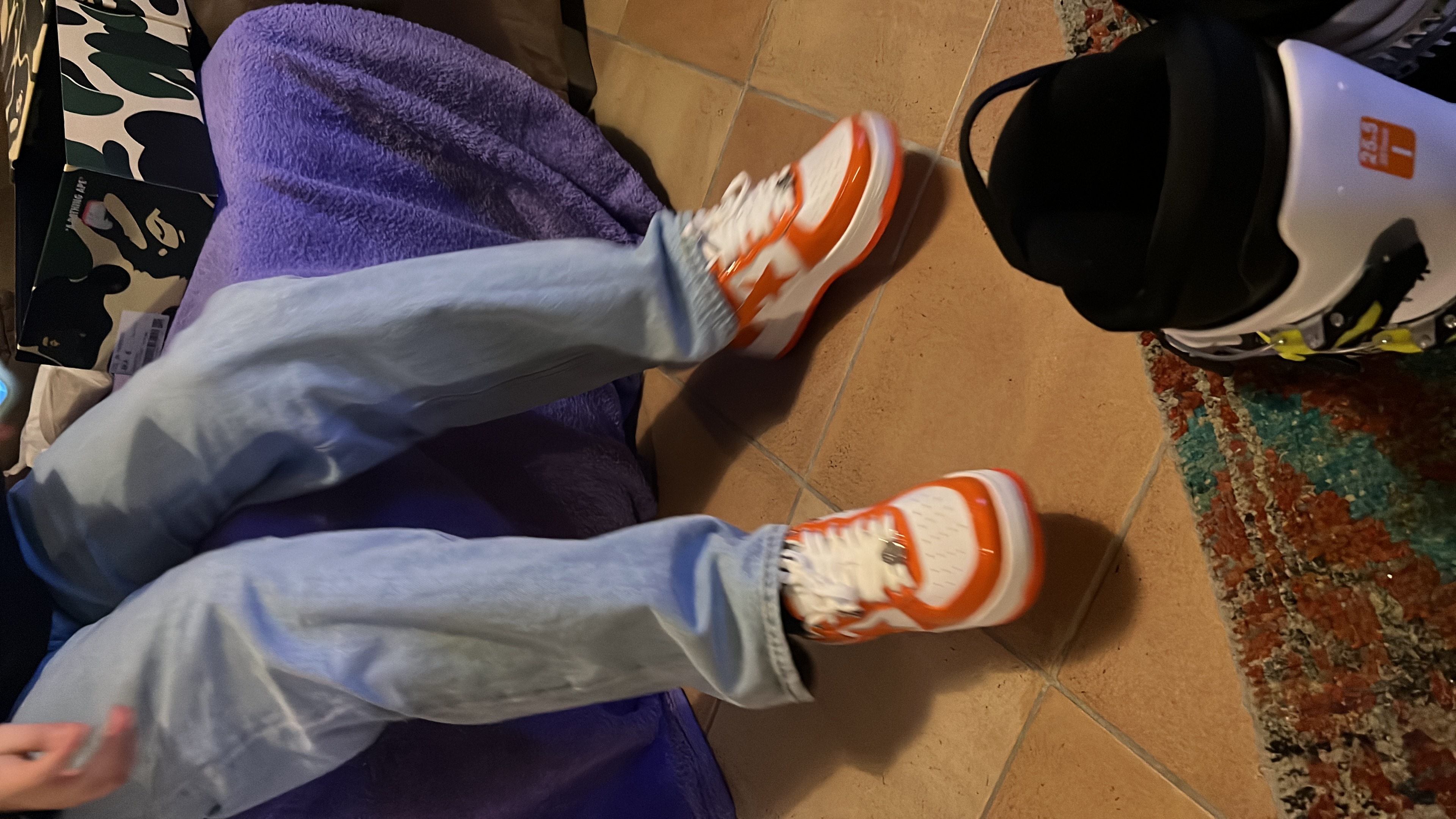 LJR A Bathing Ape Bape Sta Low White Orange,1G70-109-0017 review Johannes
