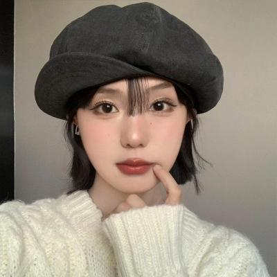  2026 Women's Retro "Cloud" Newsboy Cap – Soft Wool Blend Beret-Style Hat for Spring Autumn, Face-Slimming Fit 02
