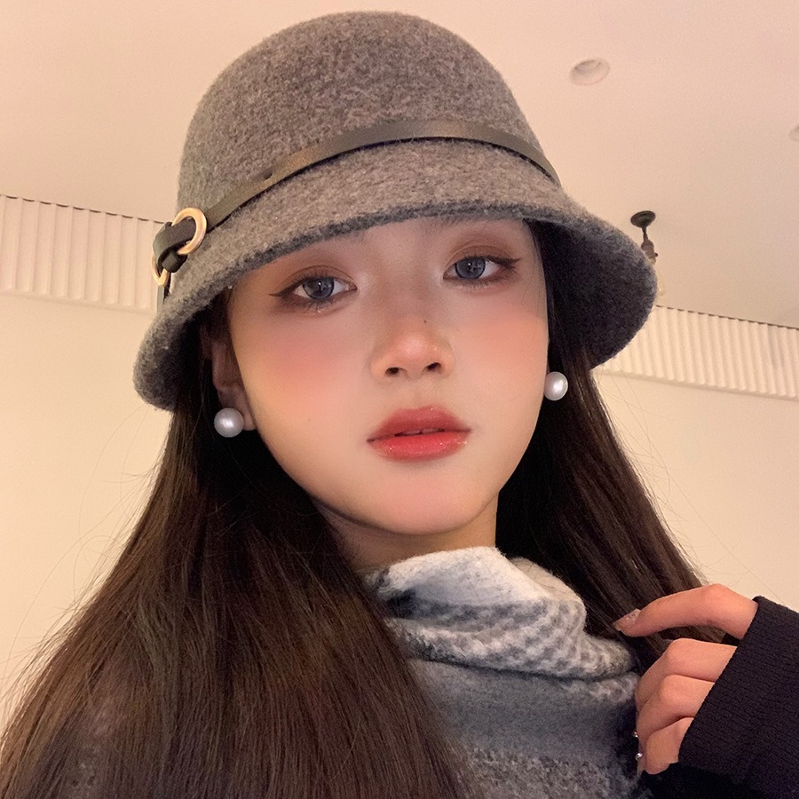 2025 Women's Premium Wool Mini Fedora Hat – Autumn Winter Cloche-Style Cap, Face-Slimming & Elegant