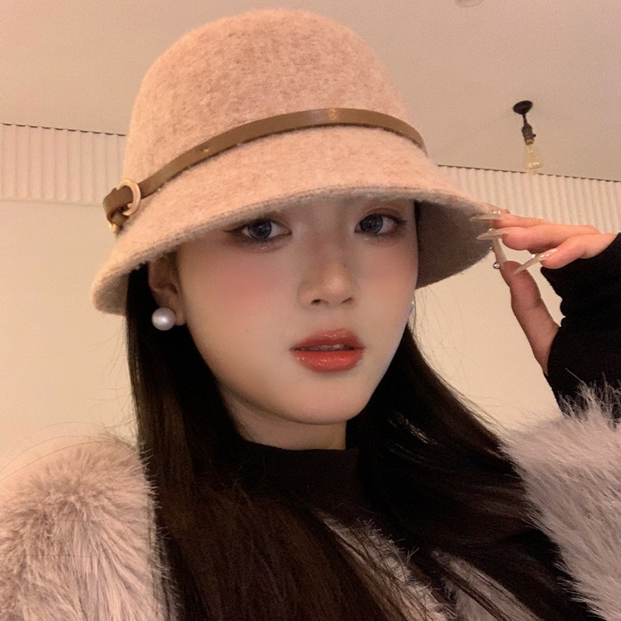 2025 Women's Premium Wool Mini Fedora Hat – Autumn Winter Cloche-Style Cap, Face-Slimming & Elegant