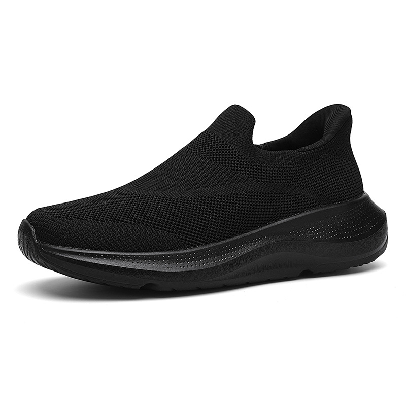Men's and Women's Slip-On Lightweight Walking Shoes, Non-Slip Soft Sole Casual Sneakers, Breathable Comfortable Work Shoes for Middle-Aged and Elderly
