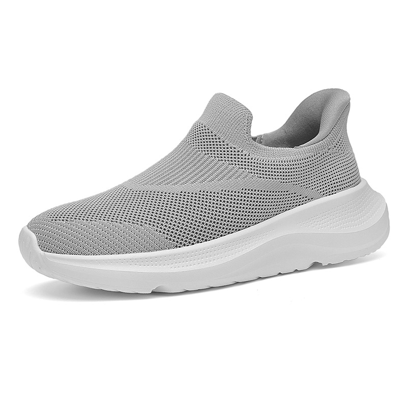 Men's and Women's Slip-On Lightweight Walking Shoes, Non-Slip Soft Sole Casual Sneakers, Breathable Comfortable Work Shoes for Middle-Aged and Elderly