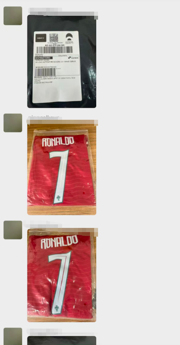Camisas do Brasil separadas para envio pela CamisaGol