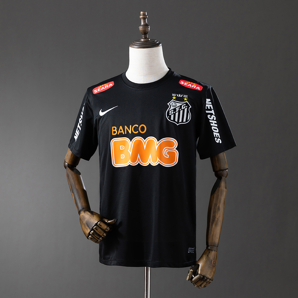 Camisa Retrô Edição Especial Away do Santos 2012-2013 Preta