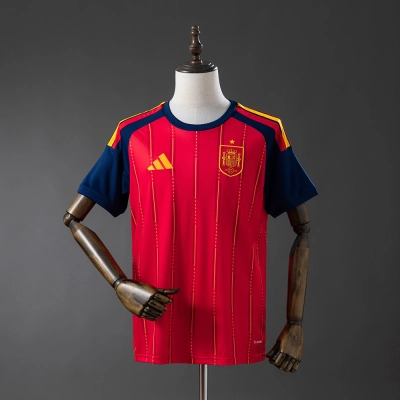 Camisa Torcedor Home da Espanha 2026 Vermelha 02