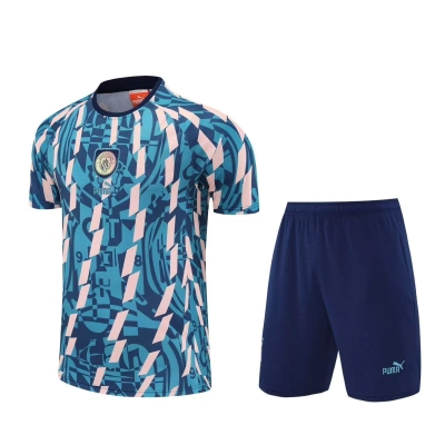 Kit Pré-Jogo Manchester City Masculino 24/25 Azul 01