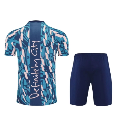 Kit Pré-Jogo Manchester City Masculino 24/25 Azul 02