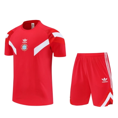 Kit de Treino do Bayern de Munique 2025-2026 Vermelho e Branco 02