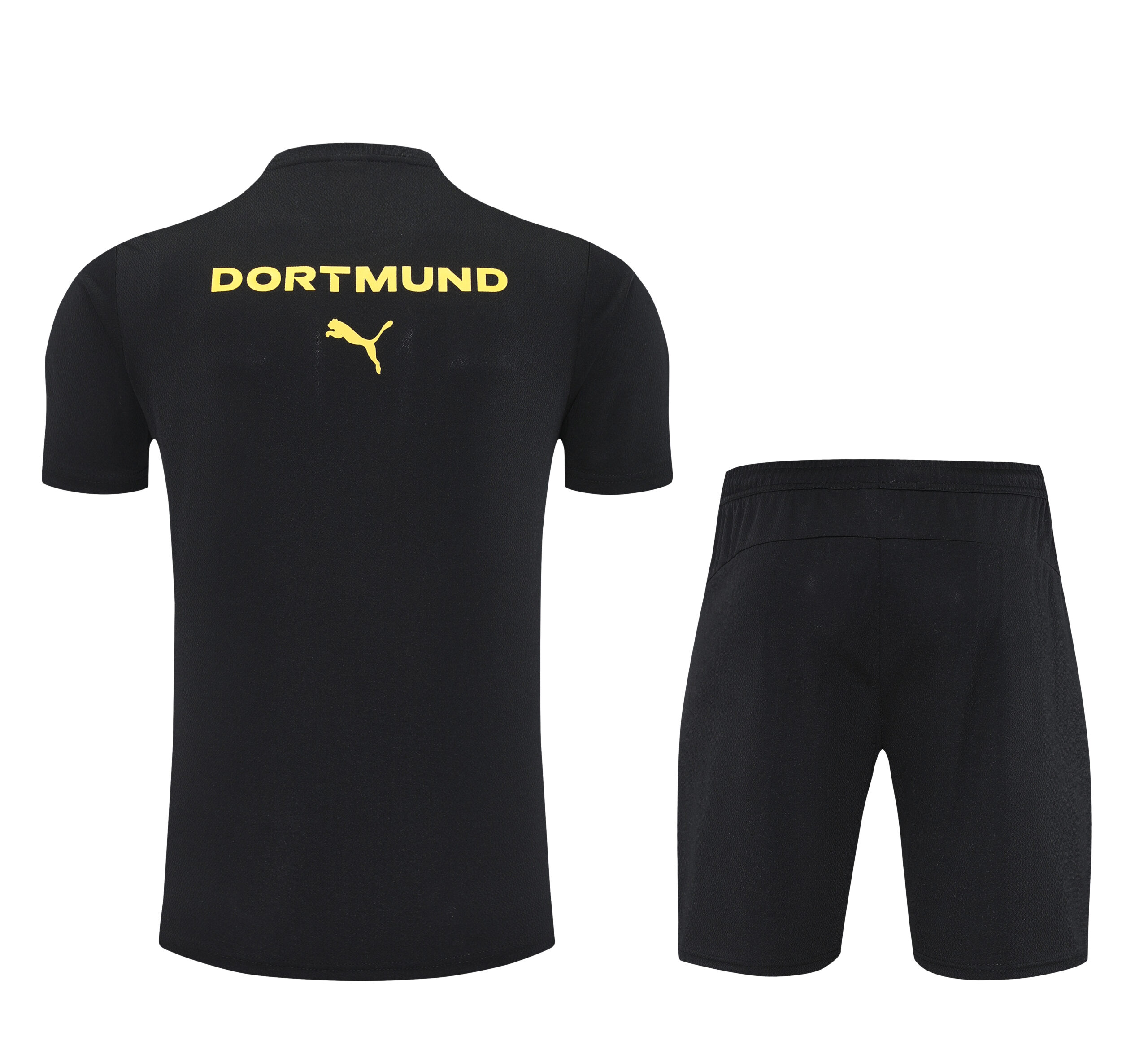Kit de Treino do Borussia Dortmund 2025-2026 Preto com Detalhes Amarelos